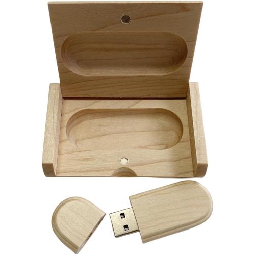 1 clé USB rectangulaire en bois 2.0/3.0 avec bois (USB 2.0/4 Go)