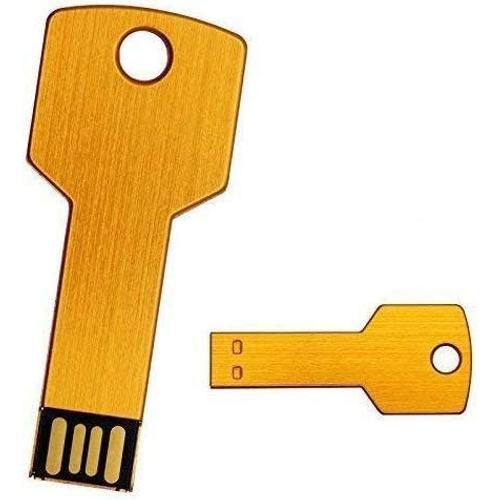 Lot de 10 2 Go 2 G USB en métal flash drive mémoire Stick en forme de clé en métal Clé USB 2.0 2 Go - orange