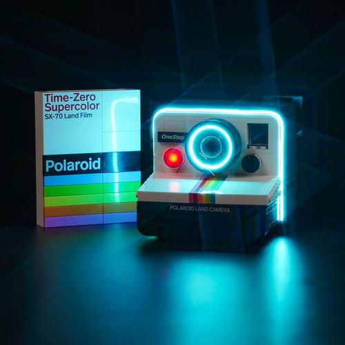 Kit d'éclairage pour appareil photo Lego 21345 Polaroid OneStep SX-70 (pas de modèle Lego), kit d'éclairage LED compatible avec Lego Polaroid OneStep SX-70 Camera Jouet créatif