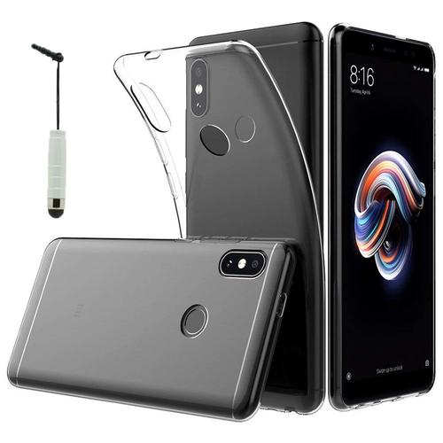 Coque Silicone Pour Xiaomi Redmi Note 5/ Redmi Note 5 Pro 5.99" Gel Ultraslim Et Ajustement Parfait - Transparent + Mini Stylet