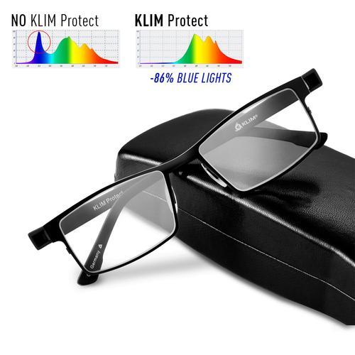 KLIM Protect - Lunette Anti Lumiere Bleue - NOUVELLE Génération de Verres  Transparent - Protège vos Yeux de la