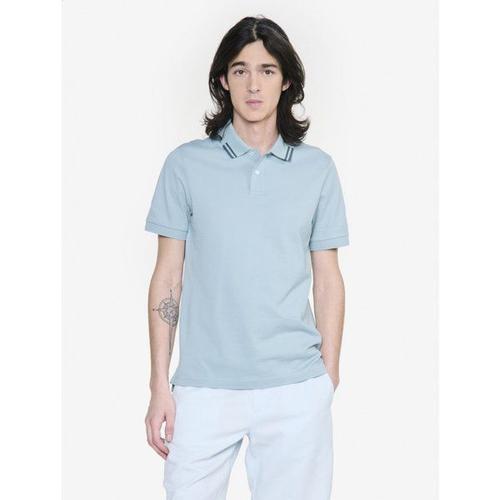 Polo Double Bande - Polo Homme Mistyblue Xl - Xl