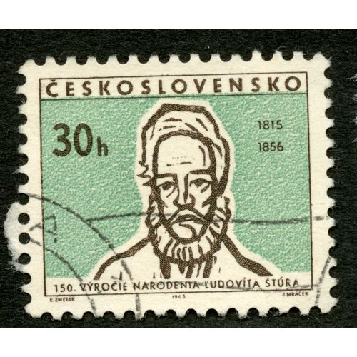 Timbre Oblitéré Ceskoslovensko, 150 Vyrocie Narodenia Ludovita Stura 1815-1856, 1965, 30h