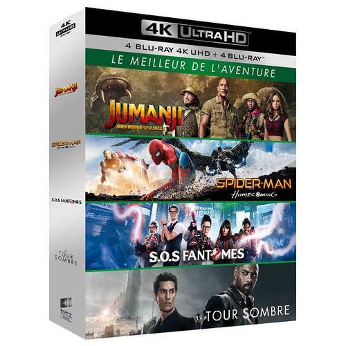 Le Meilleur De L'aventure - Coffret : Jumanji : Bienvenue Dans La Jungle + Spider-Man : Homecoming + Sos Fantômes + La Tour Sombre - 4k Ultra Hd + Blu-Ray