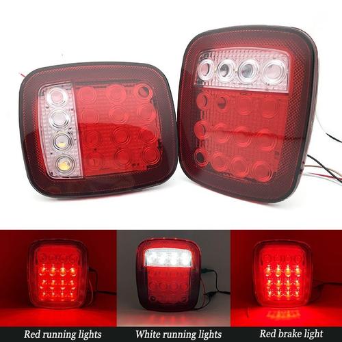 2 Pièces - Led Feu Arriere Stop Queue Marche Arrière Frein Lumière De Licence Pour 76 06 Jeep Cj/Wrangler Yj/Tj Feu Arrière Led Feu Arrière