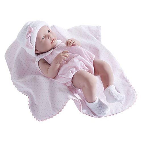 Jc Toys La Newborn - Realistic 17 Anatomically Correct Real Girl Baby Doll - All Vinyl In Pink Bubble Suit And Blanket Designed By Berenguer Boutique - Made In Spain