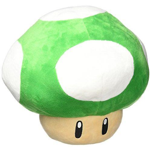 Little Buddy Usa Super Mario Series 11 Large 1up Green Mushroom Pillow Plush
