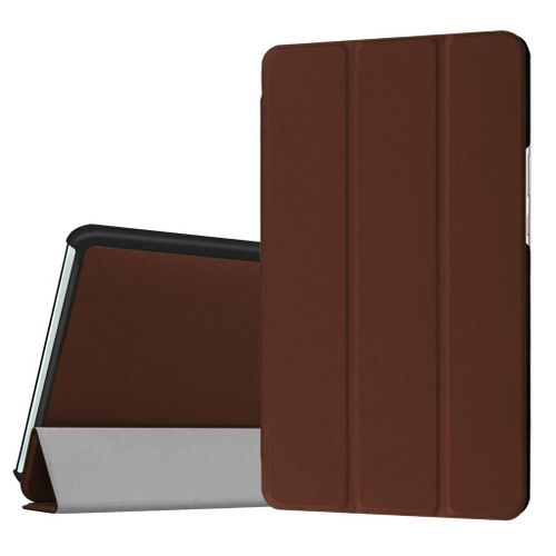 Mediapad M3 8.4 Coque, Saturcase Pu Cuir Flip Pliable Folio Stand Protecteur Tablette Case Cover Housse Étui Coque Pour Huawei Mediapad M3 8.4 (Marron)