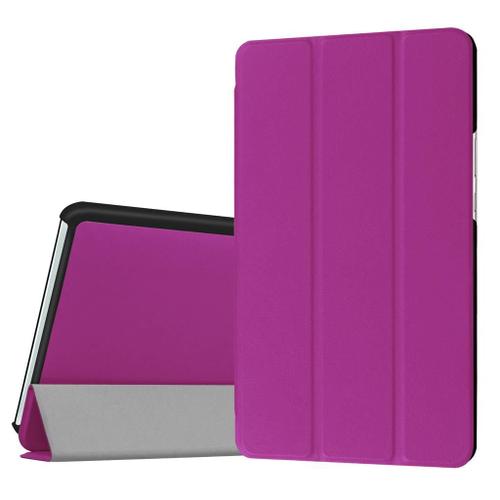 Mediapad M3 8.4 Coque, Saturcase Pu Cuir Flip Pliable Folio Stand Protecteur Tablette Case Cover Housse Étui Coque Pour Huawei Mediapad M3 8.4 (Violet)