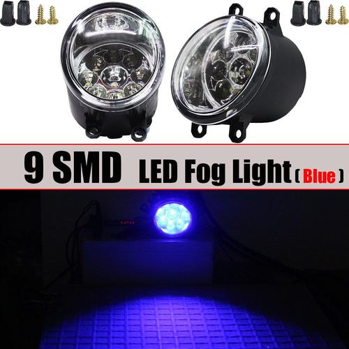 9 Cms Bleu - Feu Antibrouillard Led Pour Toyota Rav4 Highlander Corolla Camry Venza Tundra Tacoma Yaris Prius, Lumière'oeil Du Diable Drl H11, 12v, 4000lm