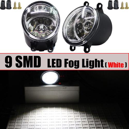 9 Cms Blanc - Feu Antibrouillard Led Pour Toyota Rav4 Highlander Corolla Camry Venza Tundra Tacoma Yaris Prius, Lumière'oeil Du Diable Drl H11, 12v, 4000lm