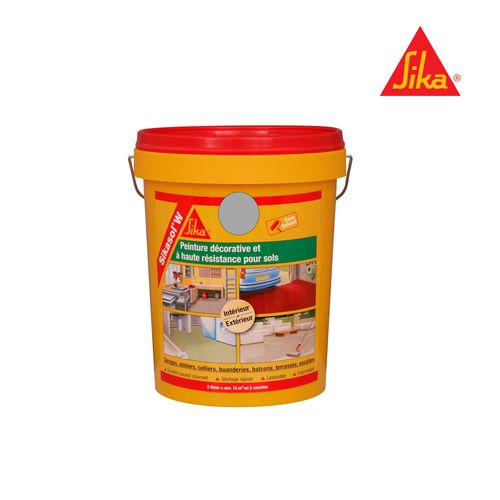 Peinture de sol mono-composante SIKA Sikasol W - Gris béton - 5L