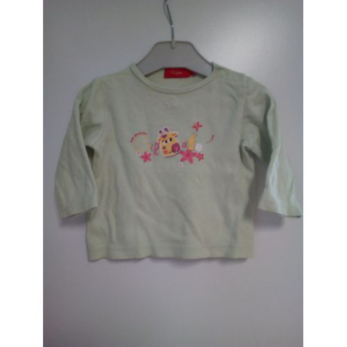 T-Shirt Manches Longues Motif Girafe Tissaia 12 Mois