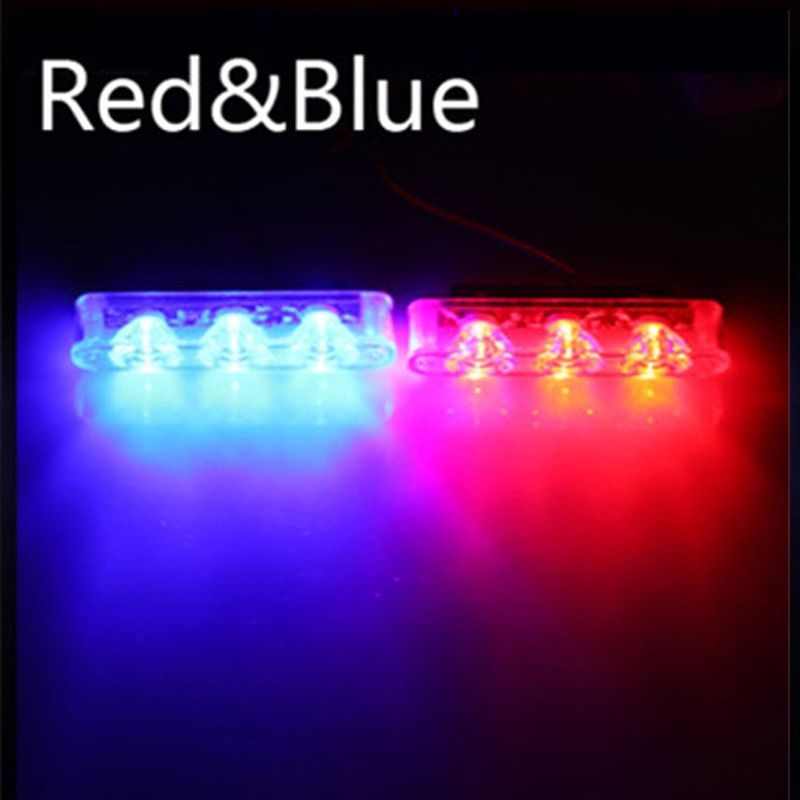Bleu Et Rouge - Lumires Stroboscopiques De Police  3 Led, ...