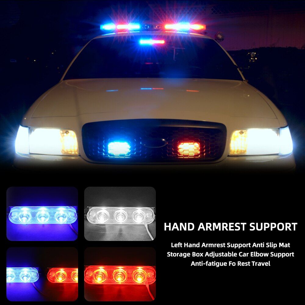 Bleu Et Rouge - Lumires Stroboscopiques De Police  3 Led, ... - 3