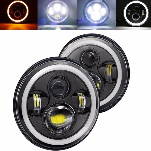 Phare 2pc 7 Pouces - Phares Led Ronds De 7 Pouces Pour Jeep Wrangler Jk, Avec Clignotant, Pour Lada Niva Urban, 4x4, 12v 24v