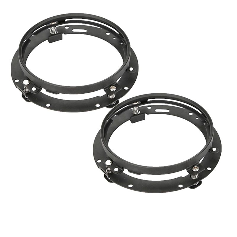 Support Noir 2pc - Phares Led Ronds De 7 Pouces Pour Jeep Wr...