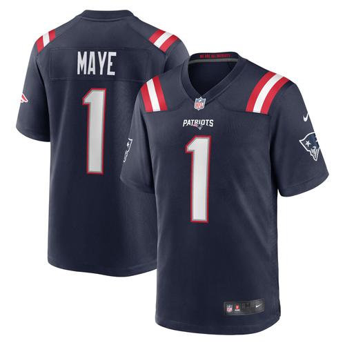 Maillot Nike Game Team Color Des New England Patriots - College Navy - Personnalisé - Hommes - Drake Maye