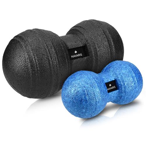 Navaris Double Balle De Massage - Boules Auto-Massage Point Trigger En Forme De Cacahuète Pour Relaxation Des Muscles - Balles Peanut