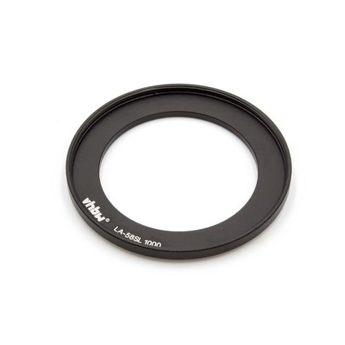 Adaptateur de filtre en métal vhbw de 58mm noir de type LA-58SL1000 pour Fuji / Fujifilm FinePix S9900, S9900W, SL1000.