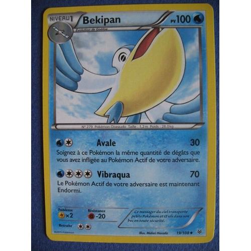 Carte Pokemon - Bekipan - 19/108 - Xy - Ciel Rugissant - 2015 - Scb