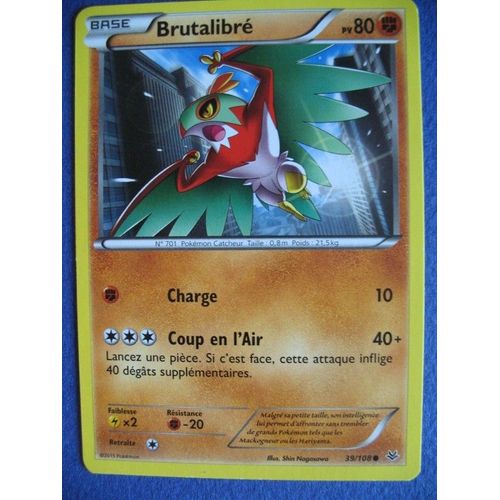 Carte Pokemon - Brutalibré - 39/108 - Xy - Ciel Rugissant - 2015 - Scb