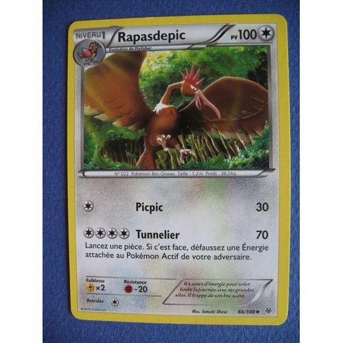 Carte Pokemon - Rapasdepic - 66/108 - Xy - Ciel Rugissant - 2015 - Scb