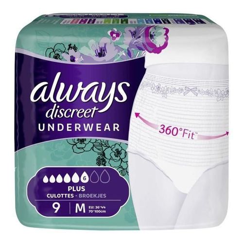 Always Culotte Discrete Pour Fuites Urinaires / Incontinence - Plus - Taille M 