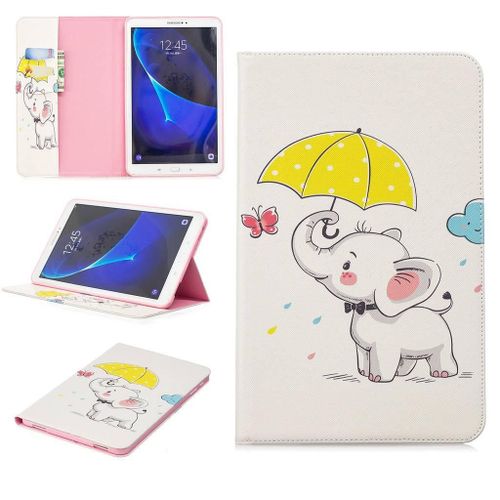 Samsung Galaxy Tab A 10.1 (2016) Coque, Saturcase Beau Motif Pu Cuir Flip Portefeuille Support Porte-Carte Protecteur Case Cover Coque Housse Étui Pour Samsung Galaxy Tab A 10.1 (2016) Sm-T580 T585 (Bft-3)