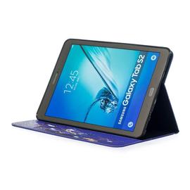 PU Cuir Magnétique Flip Portefeuille Support Porte-Carte Coque Housse Étui pour Samsung Galaxy Tab S2 8.0 SM-T710 T715 Cool Owl SATURCASE Galaxy Tab S2 8.0 Coque
