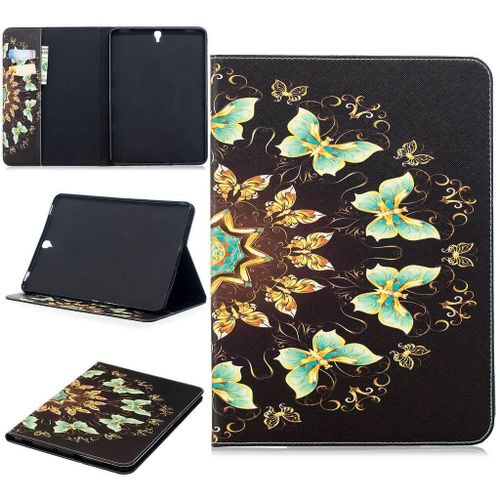 Samsung Galaxy Tab S3 9.7 Coque, Saturcase Beau Motif Pu Cuir Flip Portefeuille Support Porte-Carte Protecteur Case Cover Coque Housse Étui Pour Samsung Galaxy Tab S3 9.7 Sm-T820 T825 (Bft-1)