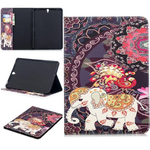Samsung Galaxy Tab S3 9.7 Coque, Saturcase Beau Motif Pu Cuir Flip Portefeuille Support Porte-Carte Protecteur Case Cover Coque Housse Étui Pour Samsung Galaxy Tab S3 9.7 Sm-T820 T825 (Bft-4)