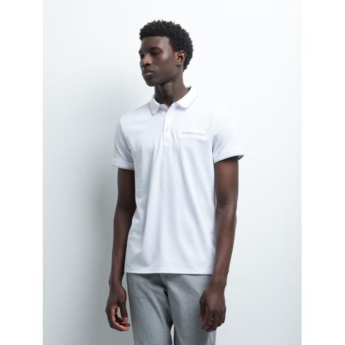 Polo À Manches Courtes Uni - Blanc - Xl