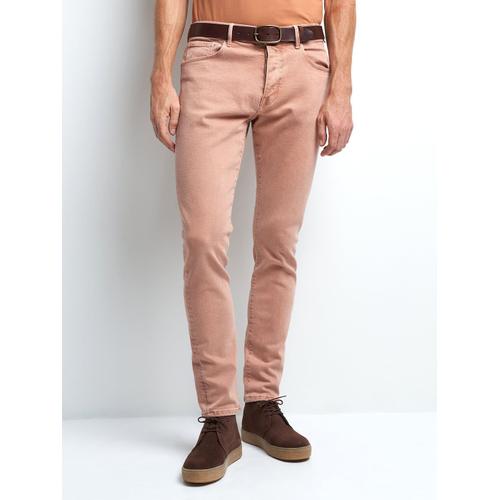 Jean Couleur Slim Stretch Délavé - Orange Abricot - 38