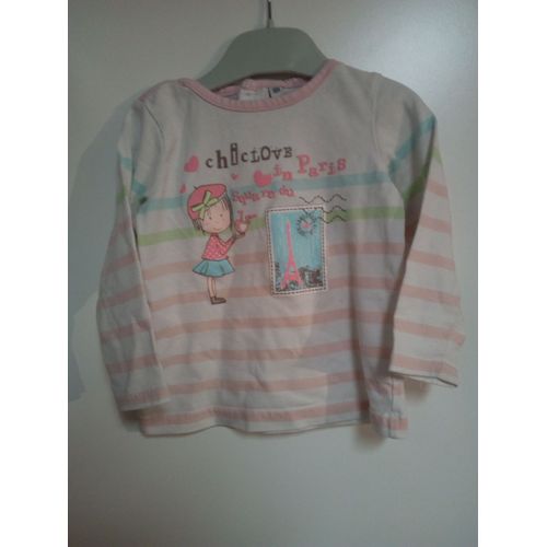 T-Shirt Manches Longues Fille Taille 18 Mois