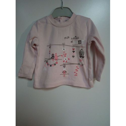 T-Shirt Fille Manches Longues Taille 18 Mois