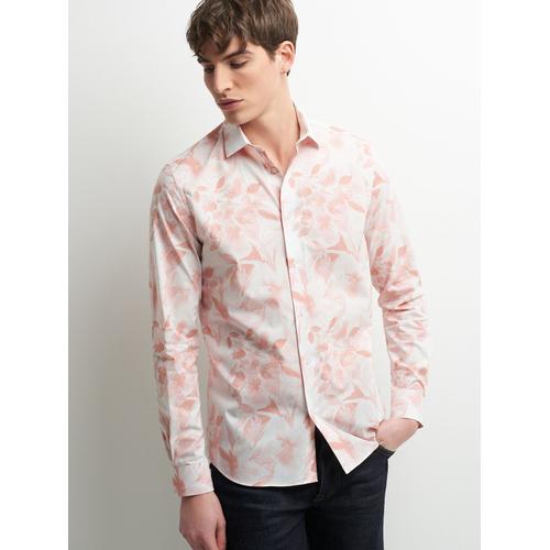 Chemise Slim Fleurie - Rose - L