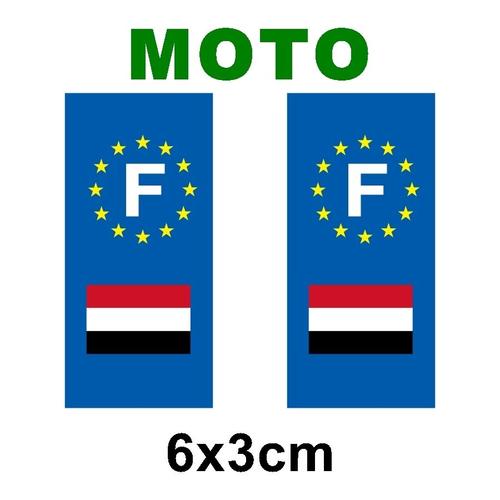 Autocollant Plaque Immatriculation Moto Drapeau Yemen