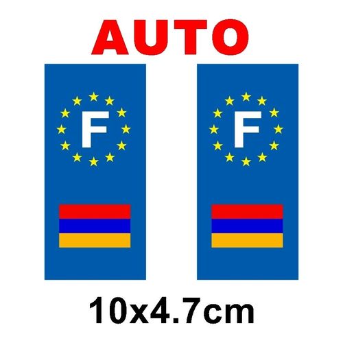 Autocollant Plaque Immatriculation Auto Drapeau Armenie