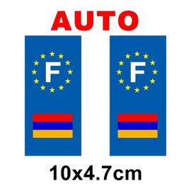 Autocollant Plaque Immatriculation Auto Drapeau Armenie
