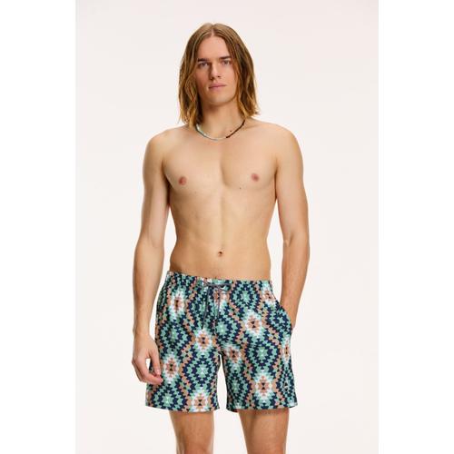 Shiwi Short De Bain Mayan Print Vert Foncé Vert Taille M