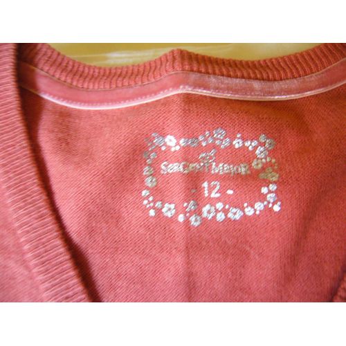 Gilet Sergent Major Acrylique 12 Ans Orange