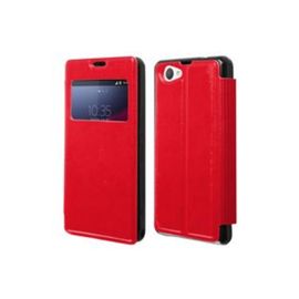Etui Folio Avec Fenêtre Pour Nokia Lumia 530 Rouge