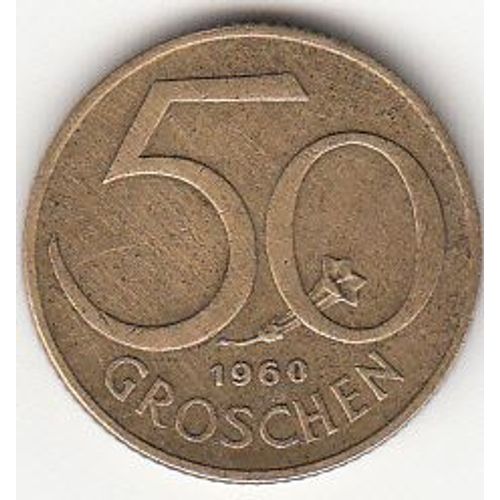 Autriche, 50 Groschen, 1960, Bronze-Aluminium