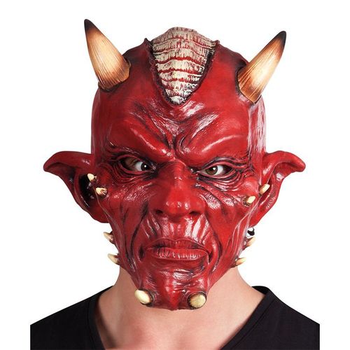 Masque Diable Rouge En Latex Adulte