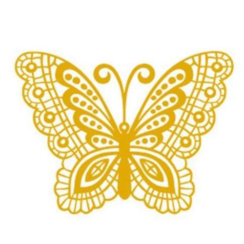 Tatouage Or Ephémère Papillon Tatoo Doré Temporaire Femme - Bijou De Peau Sticker Autocollant Longue Tenue