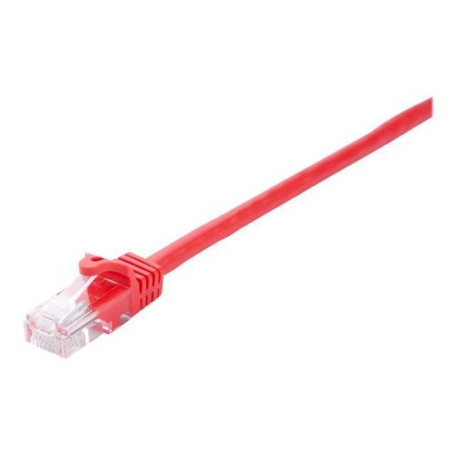 V7 - Cordon de raccordement - RJ-45 (M) pour RJ-45 (M) - 1 m - UTP - CAT 6 - moulé, sans crochet - rouge