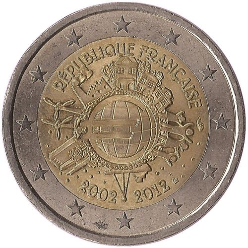 Piece 2 Euros Commemorative Francaise