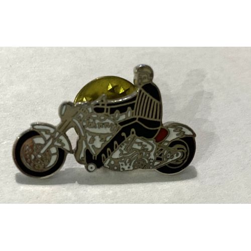 Pins Johnny Hallyday Sur Harley / Base Argentée