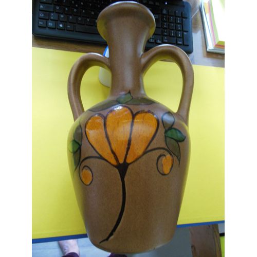 Vase En Grès Avec Motif Floral